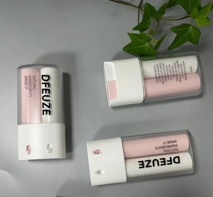 JL-AB210B Snap On Sealing Airless Pump Bottles Dual Chamber 15ml 20ml 30ml Personal Care For Cosmetic