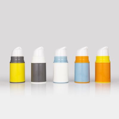Jl-Ab122 Lightweight PP Yellow Airless Pump Bottle 15ml 30ml 50ml