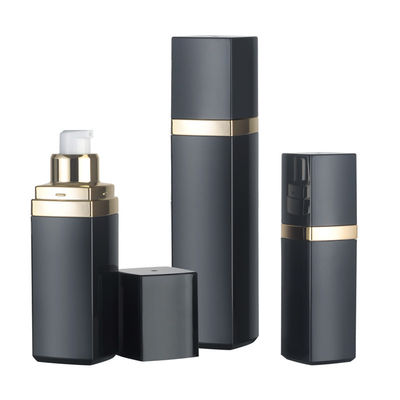 JL-AB219 Screw Sealing Square Cosmetic Airless Pump Bottles 15ml 30ml 50ml PP Inner