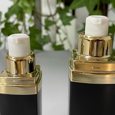 JL-AB219 Screw Sealing Square Cosmetic Airless Pump Bottles 15ml 30ml 50ml PP Inner
