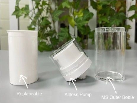 JL-AB222 Replaceable Airless Bottle Cosmetic Packaging 30ml 50ml PP Inner Ms Outer