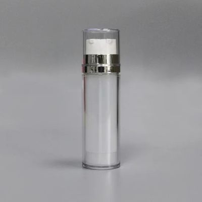 JL-LB314 White Dual Chamber Plastic Luxury Lotion Bottles With Double Actuator