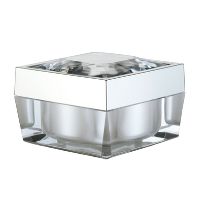 JL-JR816 Square Acrylic PMMA Cream Jar 15g 30g 50g Cosmetic Packaging Jars