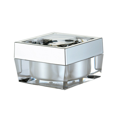 JL-JR816 Square Acrylic PMMA Cream Jar 15g 30g 50g Cosmetic Packaging Jars
