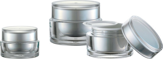 JL-JR804 15g 30g 50g Round Cream Jar PMMA Skin Care With Disc
