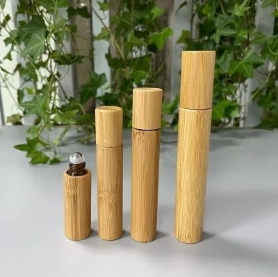 JL-RL005 Eye Massage Bottle 5ml 8ml 10ml 15ml  Bamboo Roll on Bottle