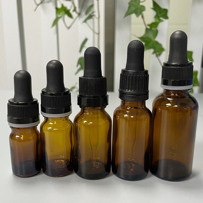 Amber Green Blue Brown Dropper Set for Essential Skincare Products