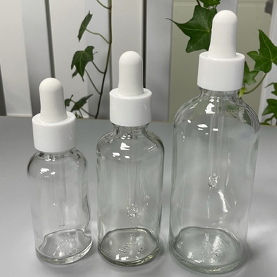 Black NBR Dropper with 15ml 30ml 50ml Amber Brown Glass Bottle