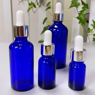 Aromatherapy Cosmetic Bottle 5ml Glass Oil Dropper Transparent Green Blue Brown