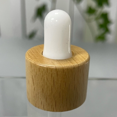 Dropper with Sepcial Decoration Bamboo Cover Wood Cap 24/410 28/410 Dropper Set Glass