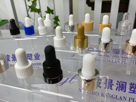 Big Cap Double Layer Closure UV Shiny Silver Essential Oil Dripper 20/410 Electonic Plated Cover Two Layer