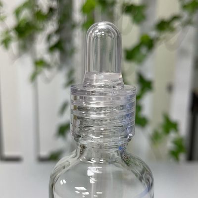 Clear PVC Nipple 24/410 Dropper Transparent PETG Cap For Skincare Oil