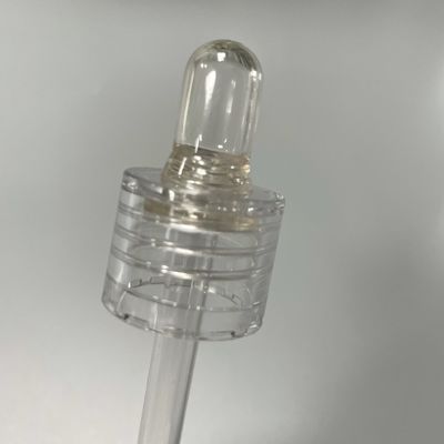 Clear PVC Nipple 24/410 Dropper Transparent PETG Cap For Skincare Oil