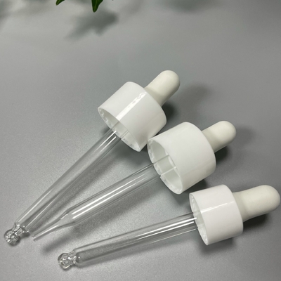 Dropper 18/415 with Tamper Evident Ring White Ribbed
