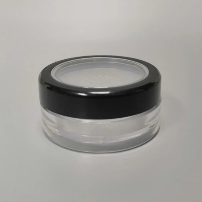 JL-PC104 Compact Case 10g Blusher Container Clear Plastic Loose Powder Case with Sifter Blusher Compact Powder Jar