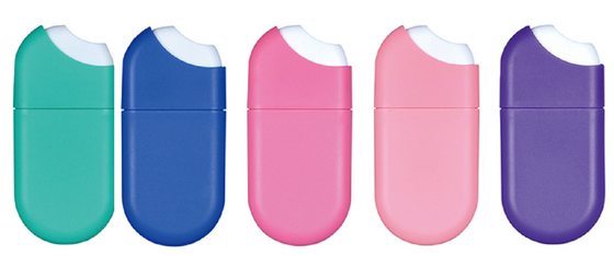 JL-PA107F 15ml Aluminum Plastic Perfume Bottle Side Spray Perfume Credit Card