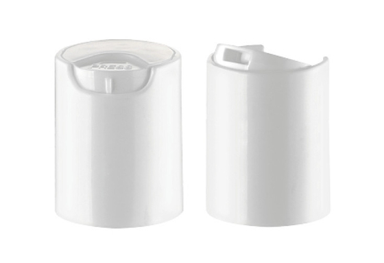 JL-CP101  Plastic Threaded Smooth Disc Top Cap 18mm 20mm 24mm 28mm Plastic Disc Flip Top Cap for Shampoo Aluminum Bottle