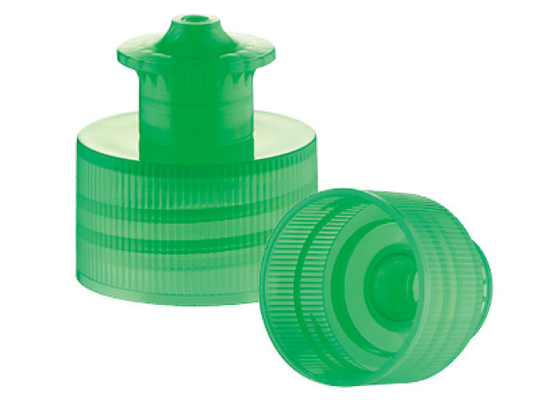 JL-CP103A 24 28 410 Smooth Ribbed PP Plastic Push Pull Cap Plastic Sport Water Bottle Caps