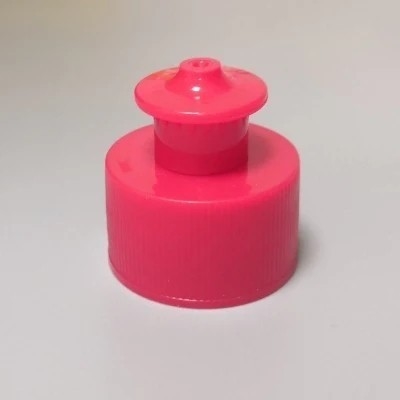 JL-CP103A 24 28 410 Smooth Ribbed PP Plastic Push Pull Cap Plastic Sport Water Bottle Caps