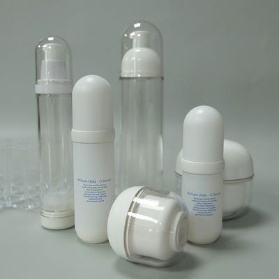 JL-AB123 Screw Sealing ODM AS White Airless Pump Bottles 0.5 Oz 1 Oz 1.7 Oz Single Wall