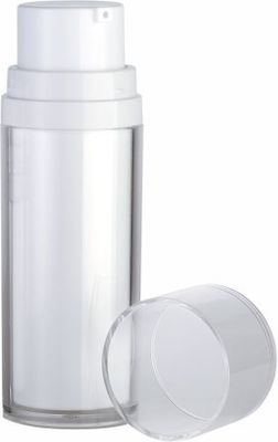 JL-AB222 Square White Airless Pump Bottles 0.23ml Dosage 30ml 50ml Replaceable