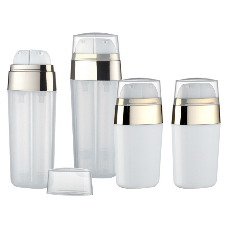 JL-AB213  Dual Chamber Airless Bottles Skin Care PP Plastic 15ml 20ml 30ml 40ml