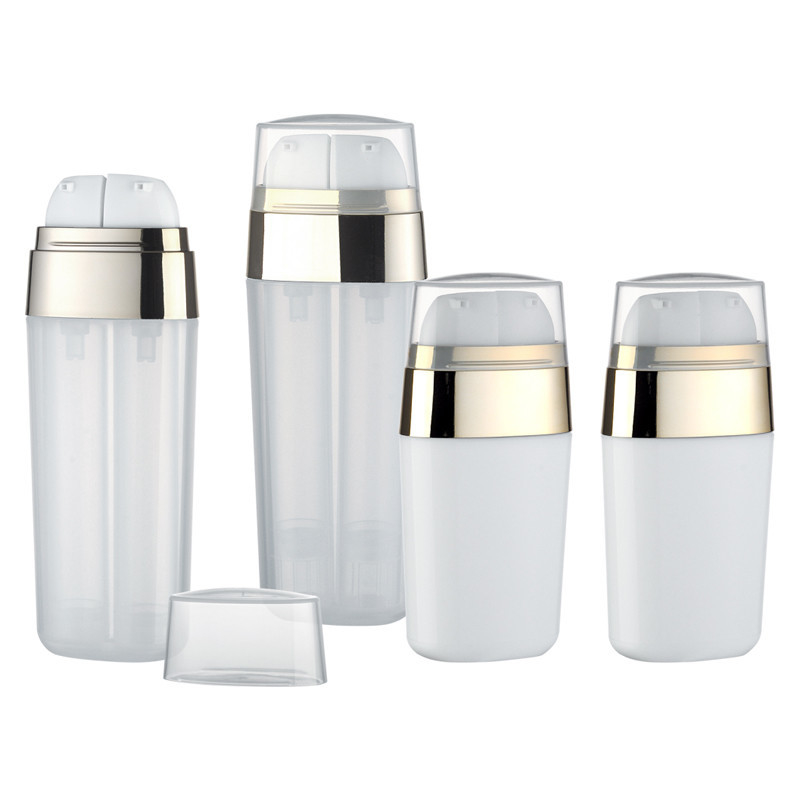 JL-AB213  Dual Chamber Plastic Airless Bottles 15ml 20ml 30ml 40ml PP Airless Bottle