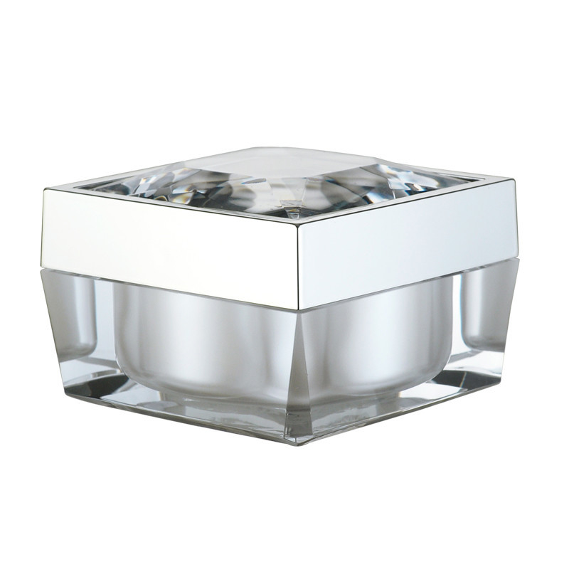 JL-JR816 Square Acrylic PMMA Cream Jar 15g 30g 50g Cosmetic Packaging Jars
