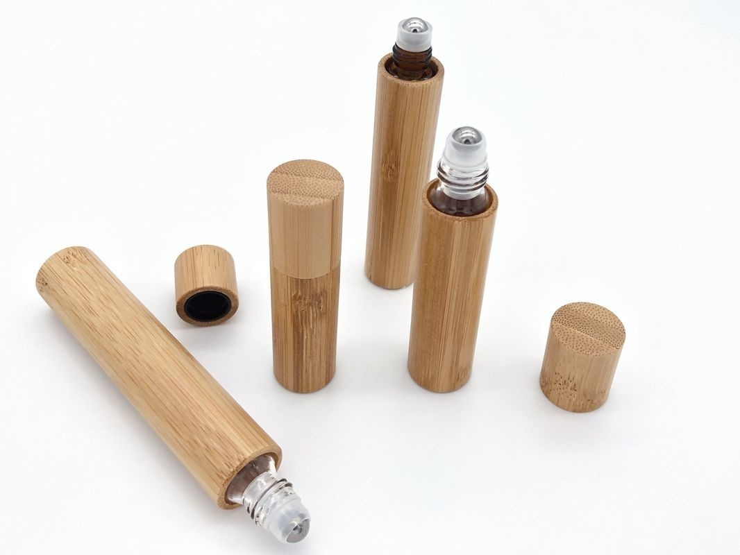 JL-RL005 Eye Massage Bottle 5ml 8ml 10ml 15ml  Bamboo Roll on Bottle