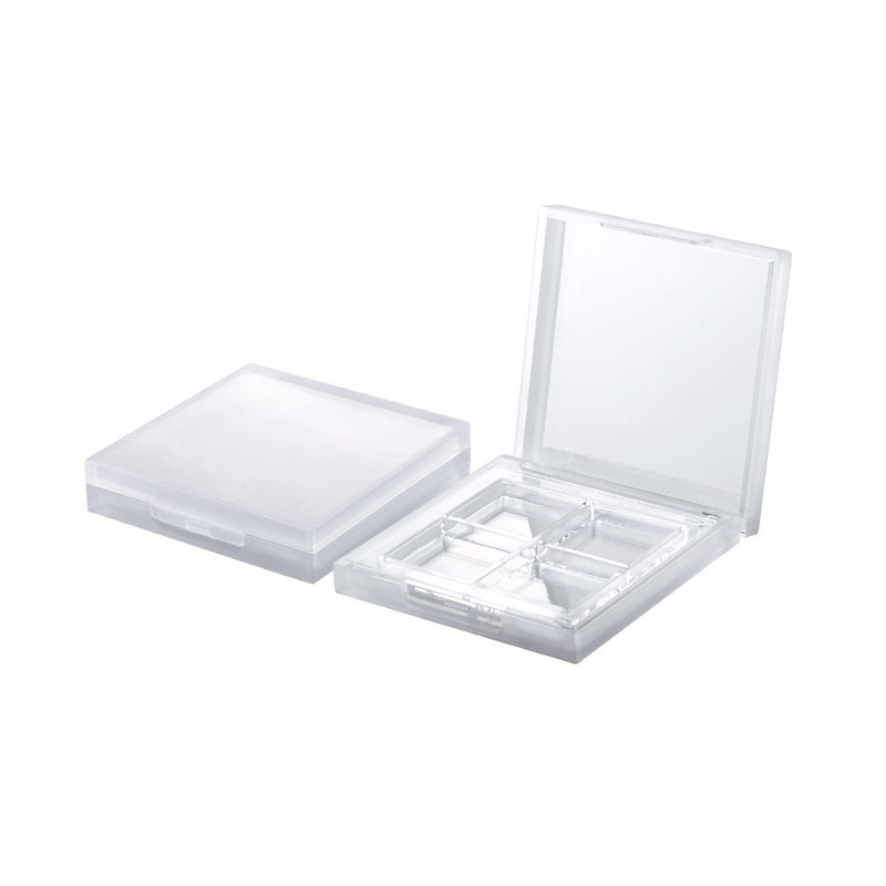 JL-EC206 Empty Makeup Containers Eyeshadow Case quare Plastic Transparent 4 Colors Eye Shadow Case Eyeshadow Palette