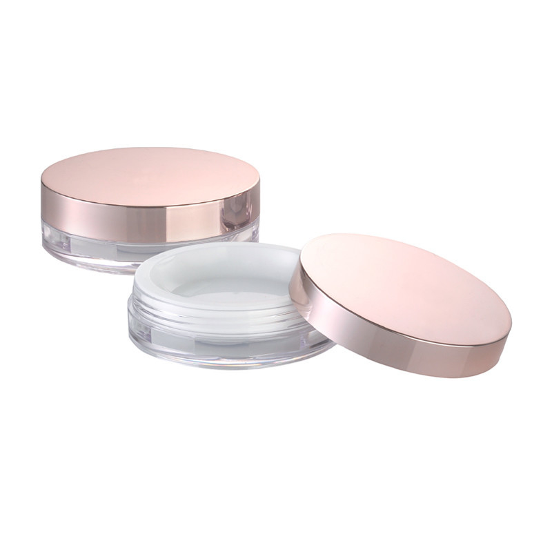 JL-PC108B Compact Case 10g Blusher Container Powder Case Custom Size Pressed Powder Makeup Press Powder