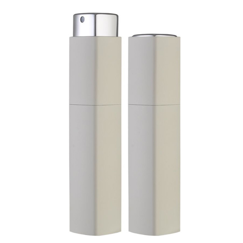 JL-PA110C Square 8ml 10ml Aluminum Traveling Perfume Tube Glass Fine Sprayer Bottle