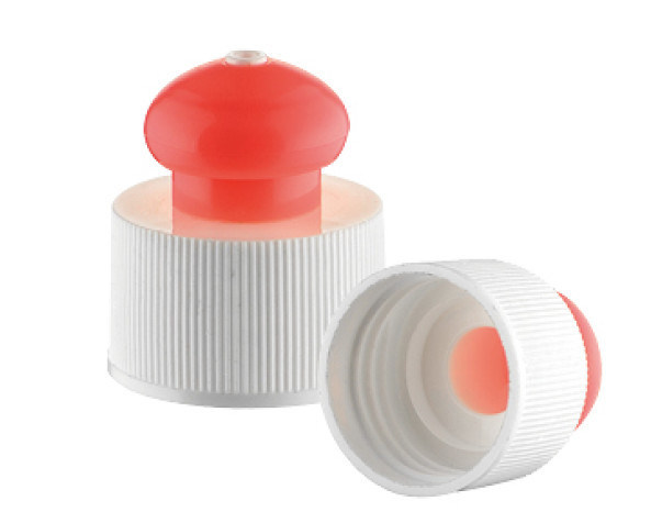 JL-CP103B 24 410 pull push cap Ribbed PP Plastic For Shampoo Bottle