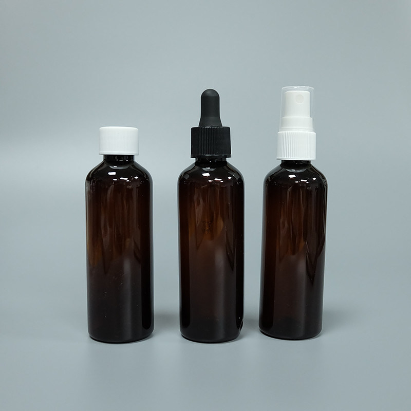 JL-PET1401 Plastic PET 100ml Cylinder Empty Shampoo Bottles With Pump