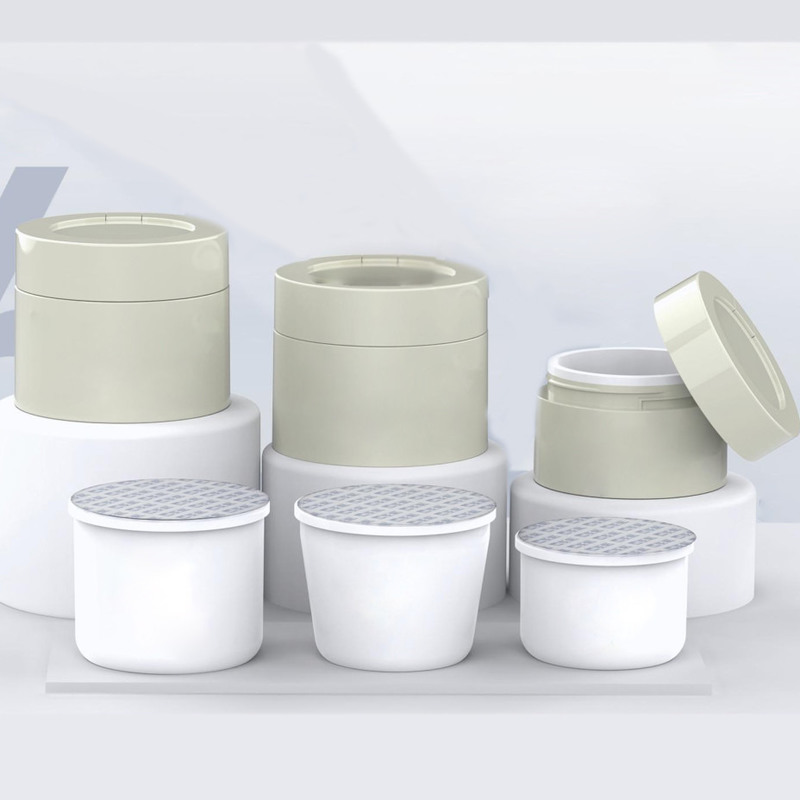 JL-JR834A Round PP Refill Replaceable Plastic Jar For Cream