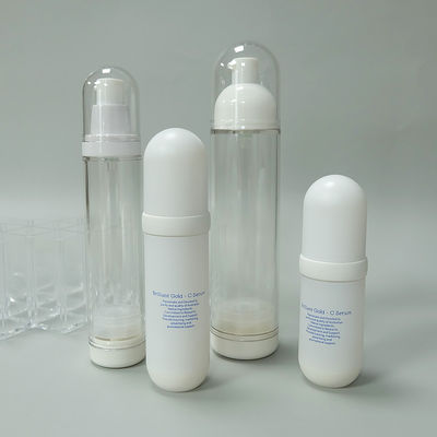 JL-AB123 Screw Sealing ODM AS White Airless Pump Bottles 0.5 Oz 1 Oz 1.7 Oz Single Wall